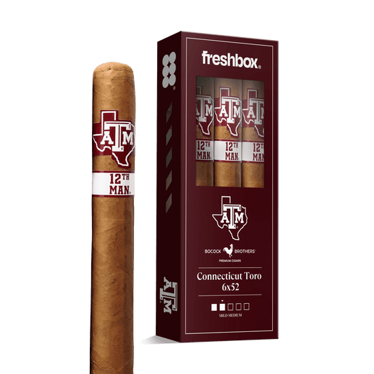 Boccock Brothers Texas A&M Connecticut 6x52 FreshBox | 3-Pack