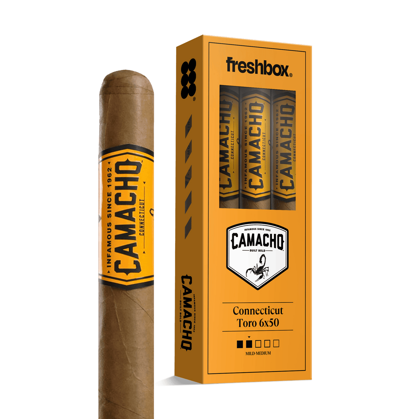 Camacho Connecticut Toro 6x50 FreshBox | 3-Pack