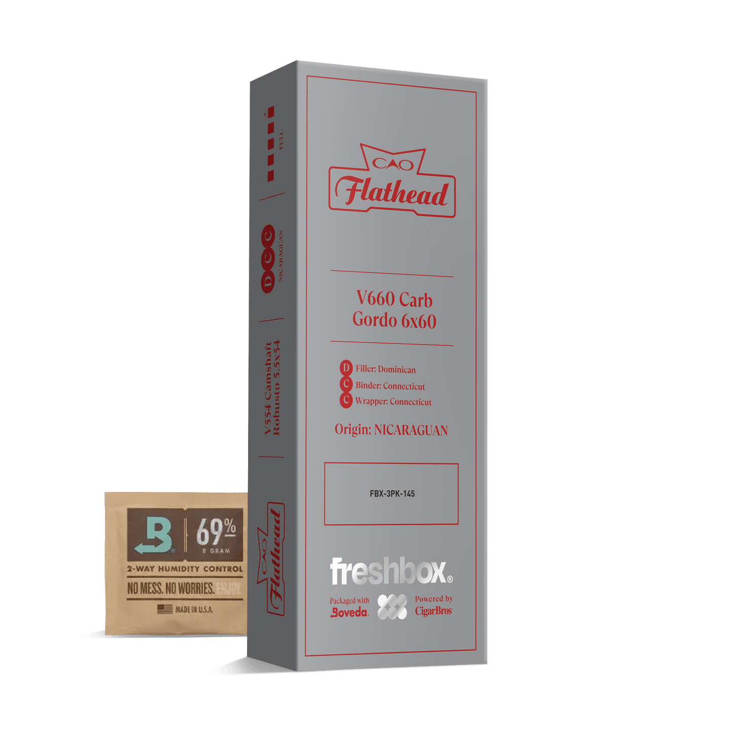 CAO Flathead V660 Carb 6x60 FreshBox | Cigar 3-Pack