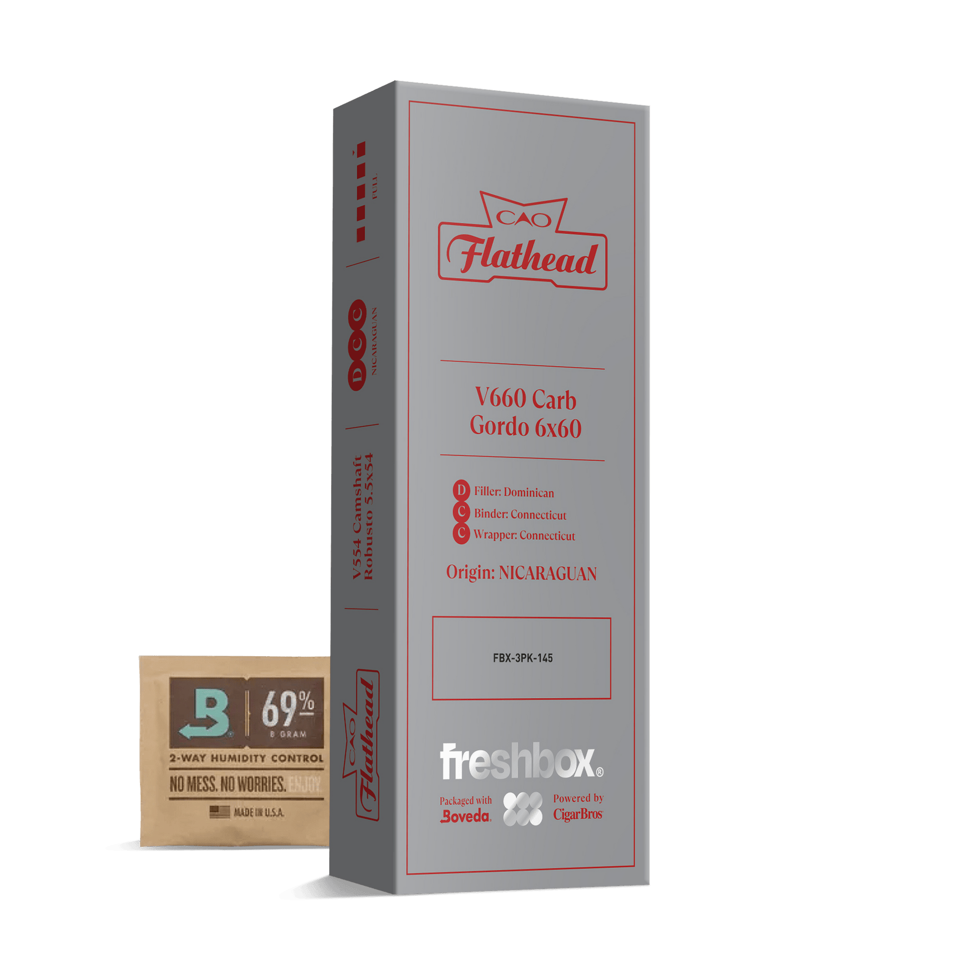 CAO Flathead V660 Carb 6x60 FreshBox | Cigar 3-Pack