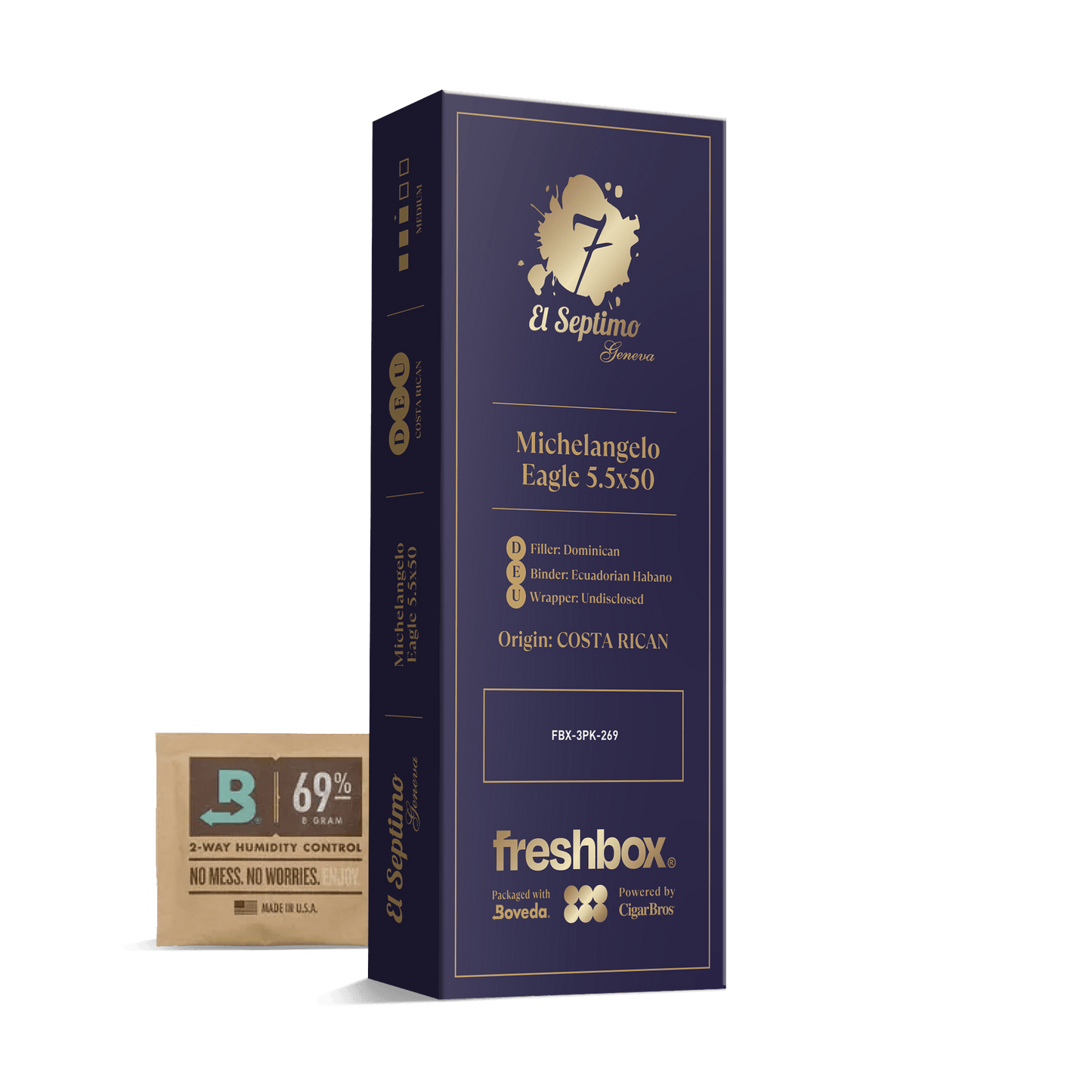 El Septimo Michelangelo Eagle 5.5x50 FreshBox | 3-Pack