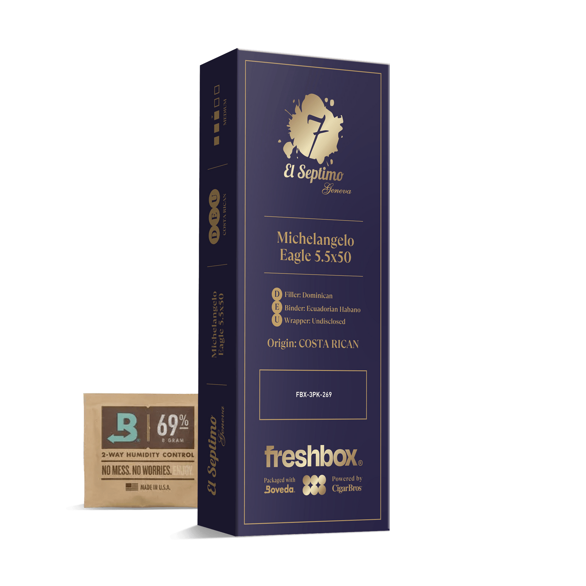El Septimo Michelangelo Eagle 5.5x50 FreshBox | 3-Pack