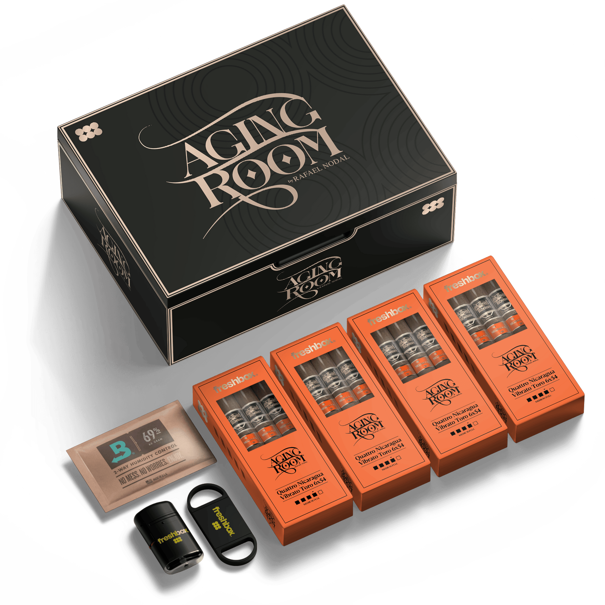 FreshBox™ Aging Room Edition Humidor Starter Kit