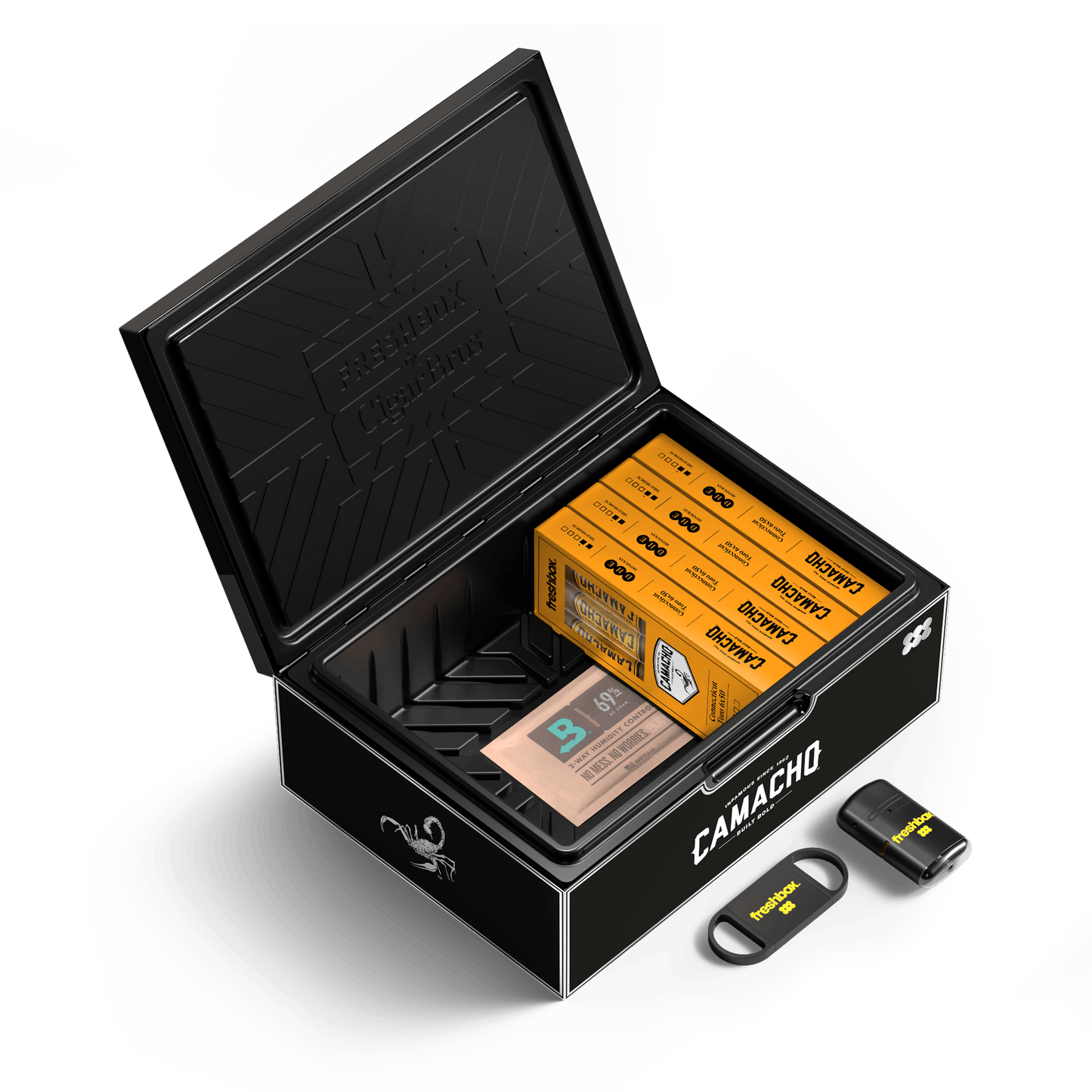 FreshBox™ Camacho Black Edition Humidor Starter Kit