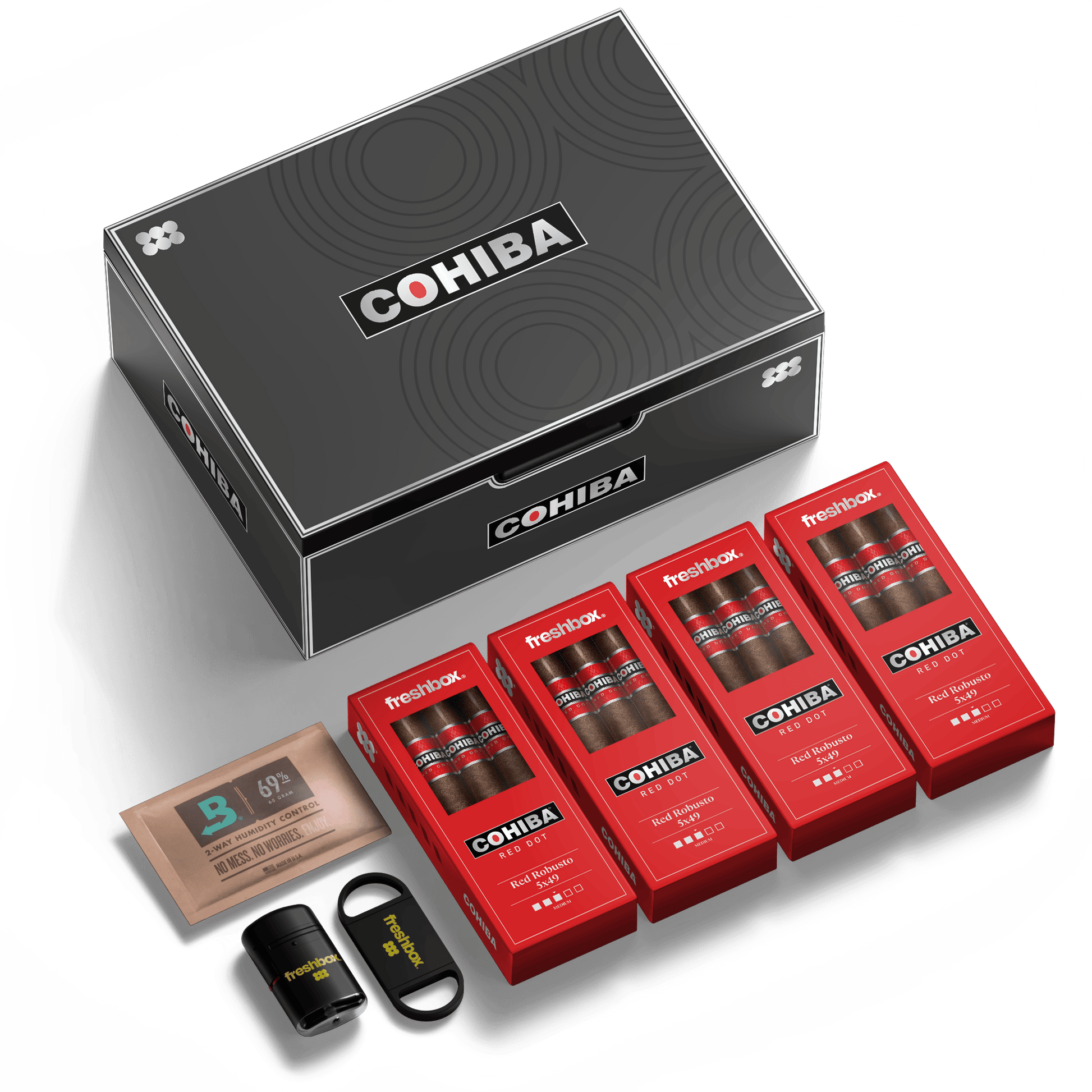 FreshBox™ Cohiba Black Edition Humidor Starter Kit