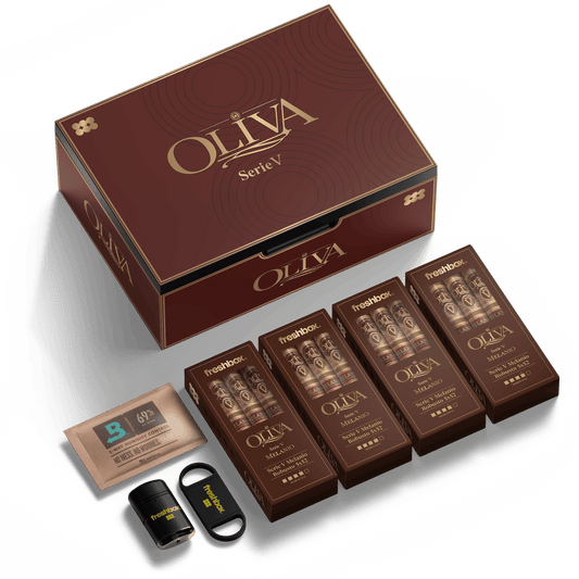 FreshBox™ Oliva Serie V Melanio Edition Humidor Starter Kit