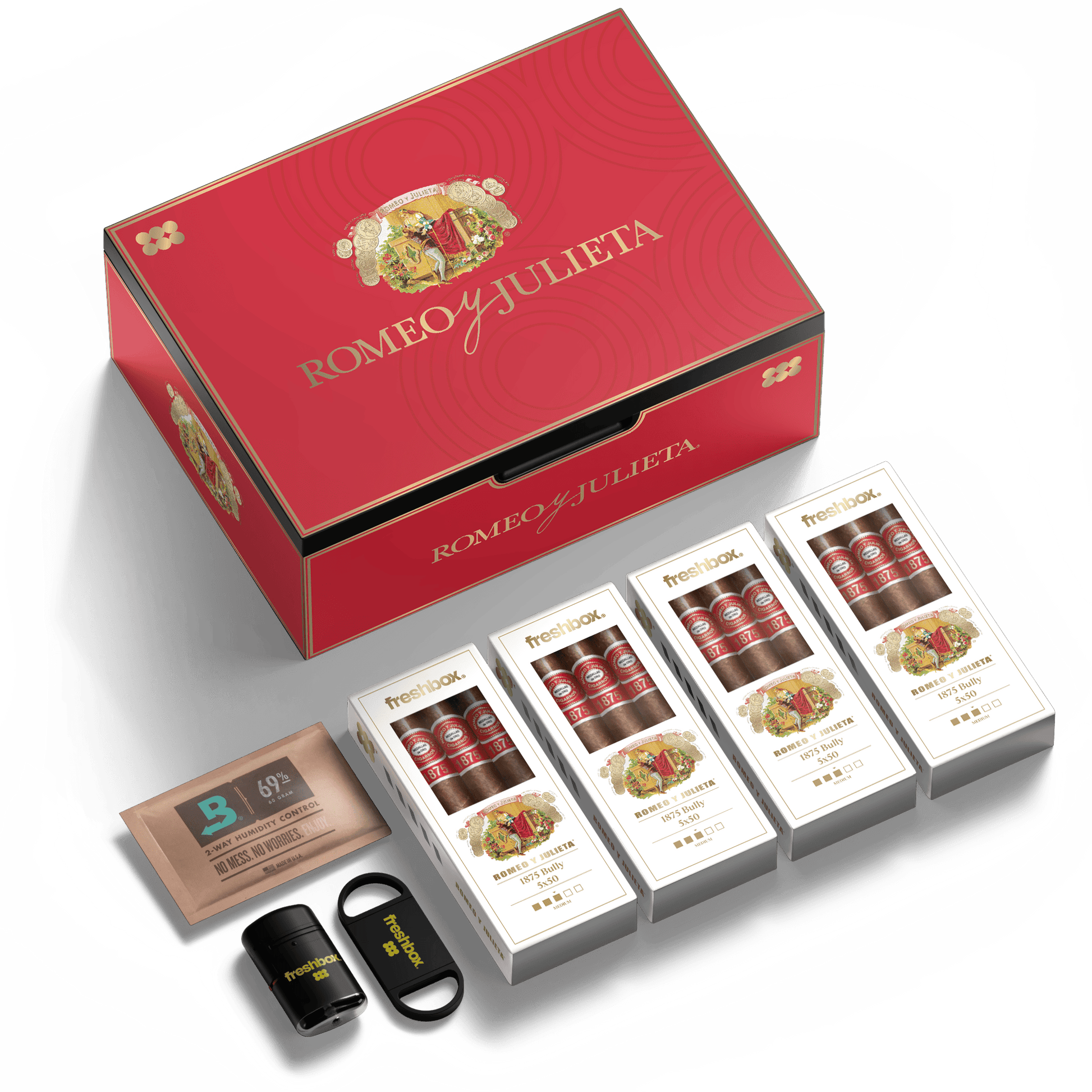 FreshBox™ Romeo y Julieta 1875 Edition Humidor Starter Kit
