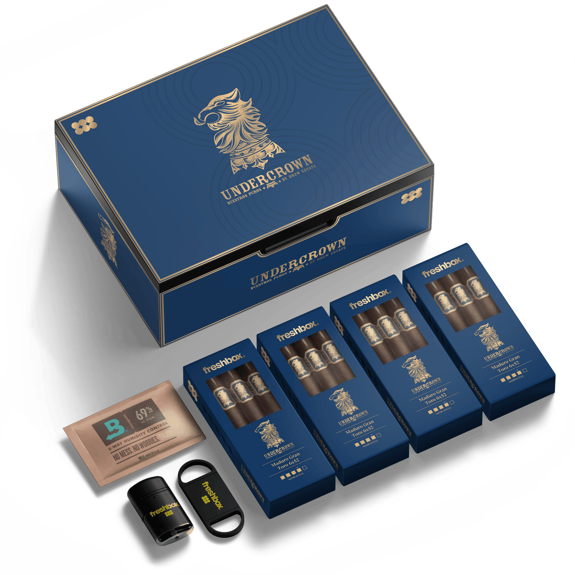 FreshBox™ Undercrown Edition Humidor Starter Kit