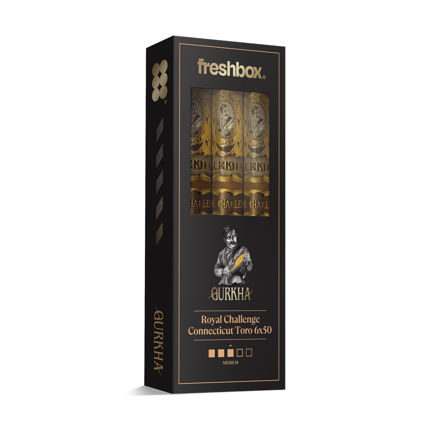 Gurkha Royal Challenge Connecticut Toro 6x50 FreshBox | 3-Pack