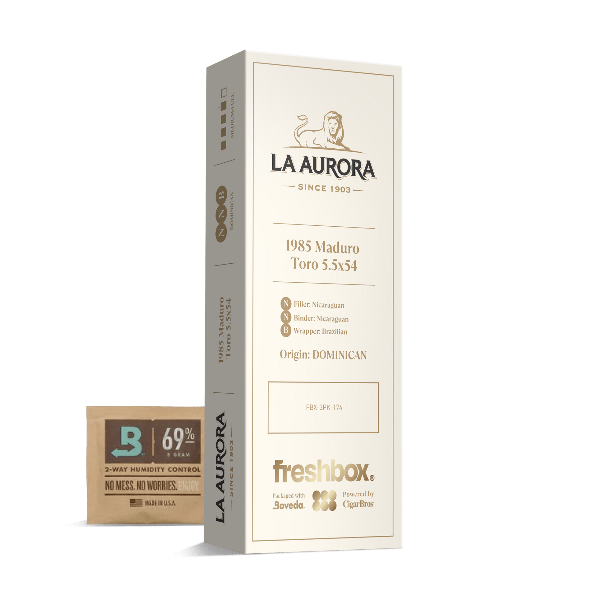 La Aurora 1985 Maudro Toro 5.5x54 FreshBox | 3-Pack