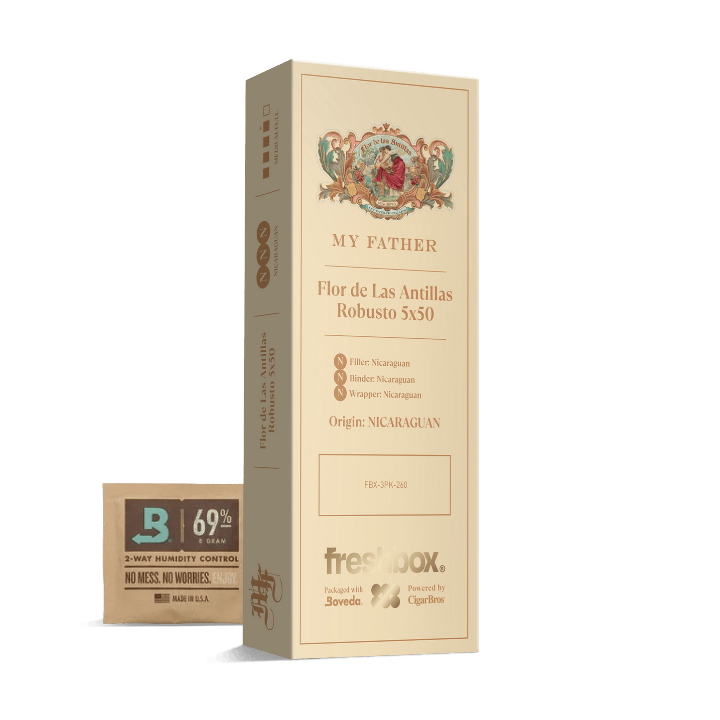 My Father Flor De Las Antillas Robusto 5x50 FreshBox | 3-Pack