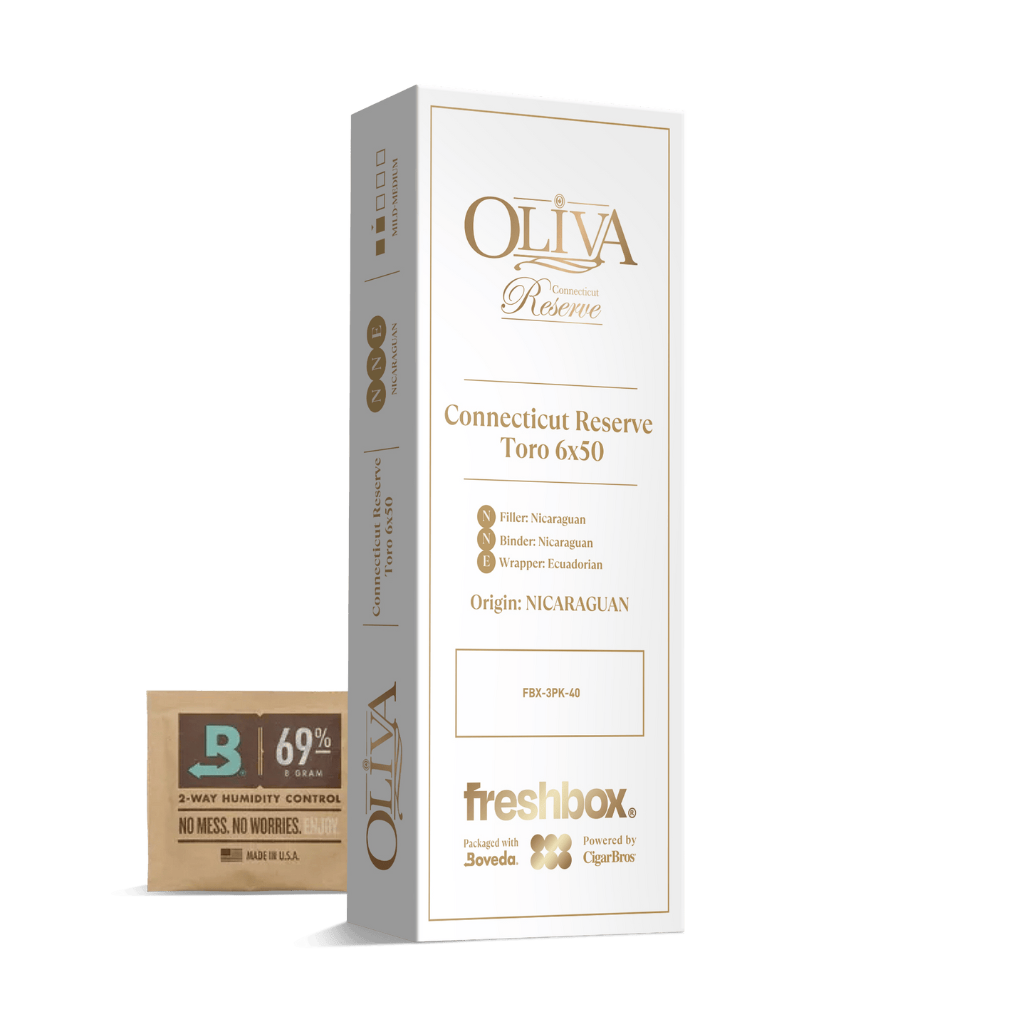 Oliva Connecticut Reserve Toro 6x50 FreshBox | 3-Pack