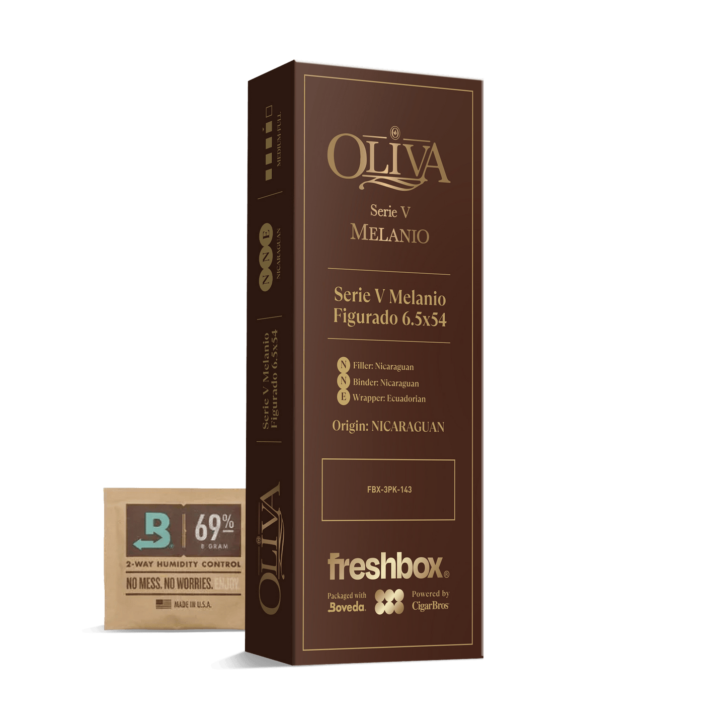 Oliva Serie V Melanio Figurado 6.5x54 FreshBox | 3-Pack