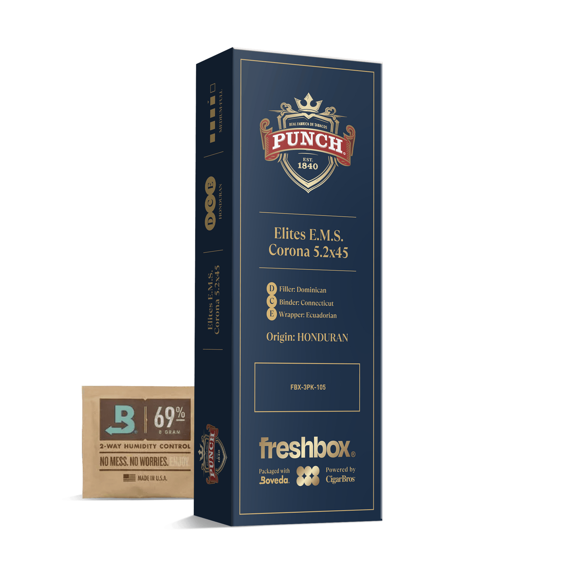 Punch Elites E.M.S. 5.2x45 FreshBox | Cigar 3-Pack