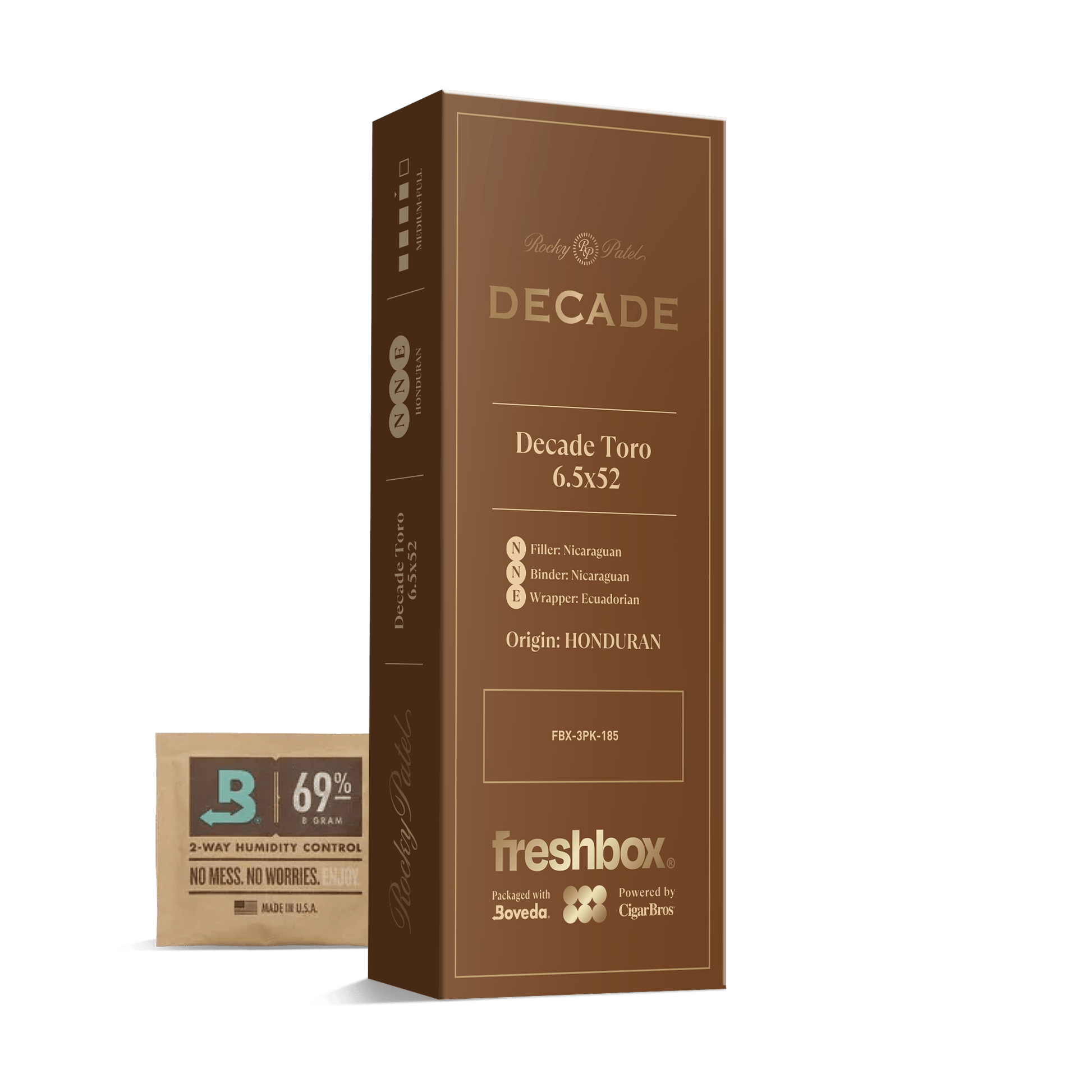 Rocky Patel Decade Toro 6.5x52 FreshBox | 3-Pack