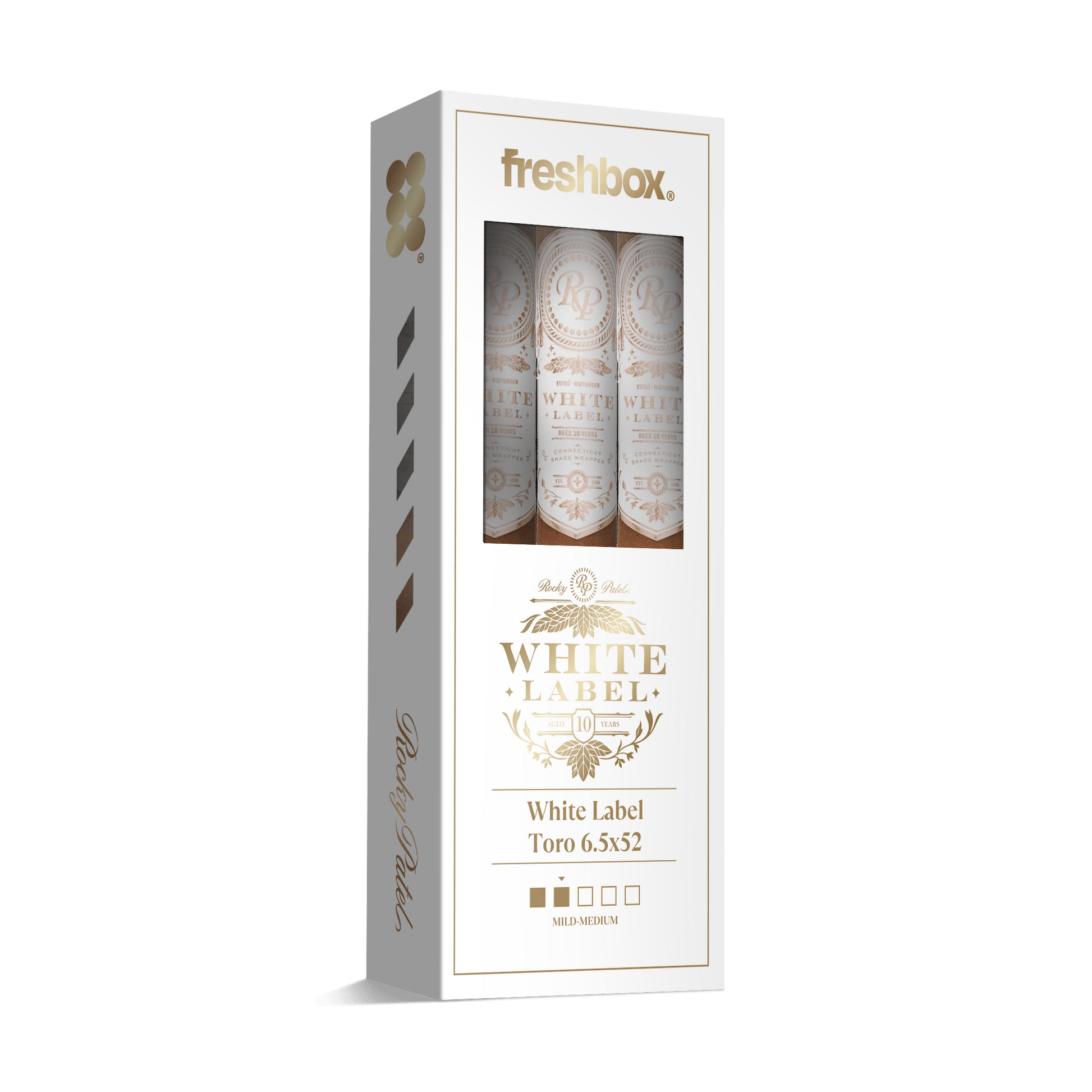 Rocky Patel White Label Toro 6.5x52 FreshBox | 3-Pack